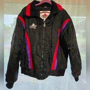 CHOKO Lite Vintage Black Men's Ski Jacket Red and Purple Size Medium Like New